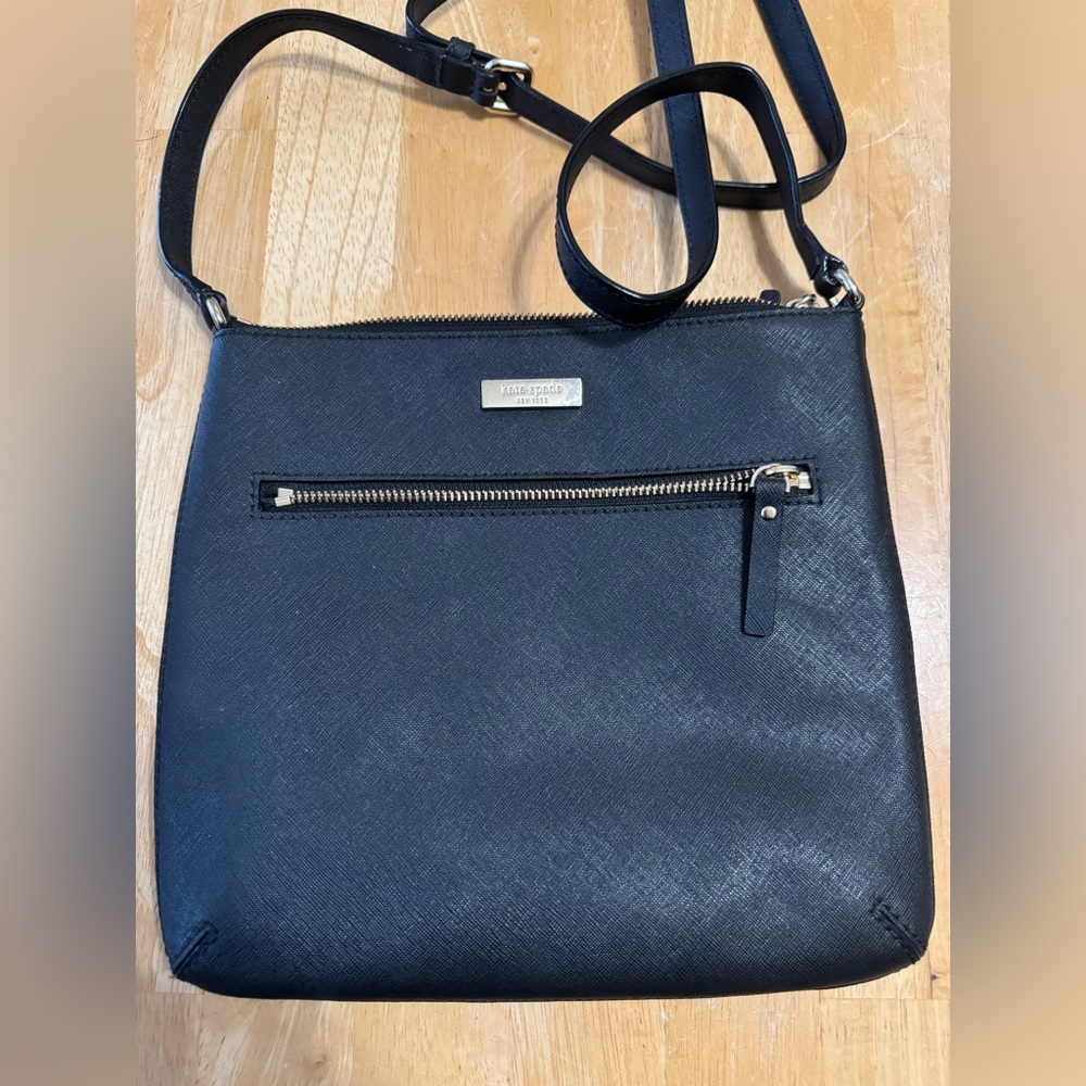 kate spade Black Crossbody Bag with Gold Hardware